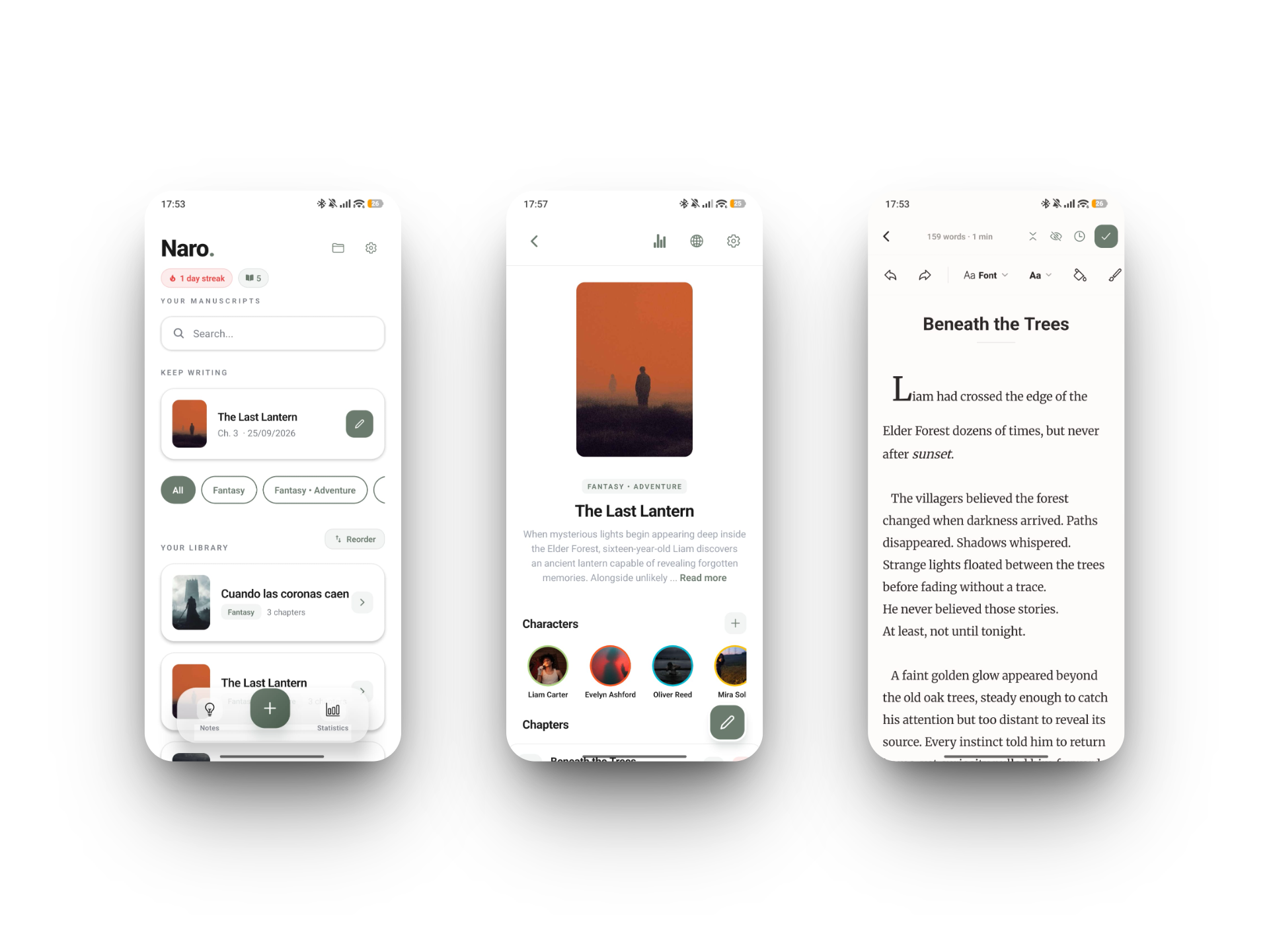 Captura de Naro: manuscritos, biblioteca y editor